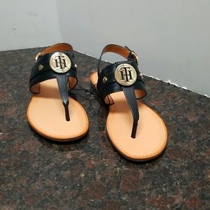 Tommy Hilfiger Black Sandles NWT SZ 7.5